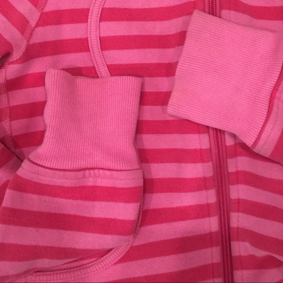 Adorable pink stripe scuba hoodie - Picture 7 of 7